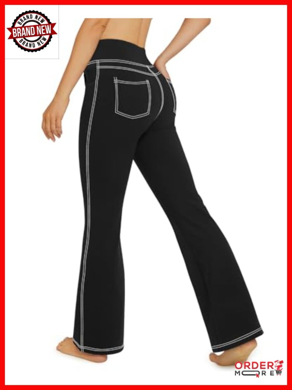 Bootcut Yoga Pants with 4 Pockets High Waist Flare Leggings